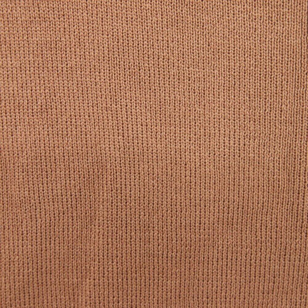 House of CB London Maxi Dress Tan Nude Ribbed Long Sleeve Slit Scoop Neck Large - Picture 8 of 11